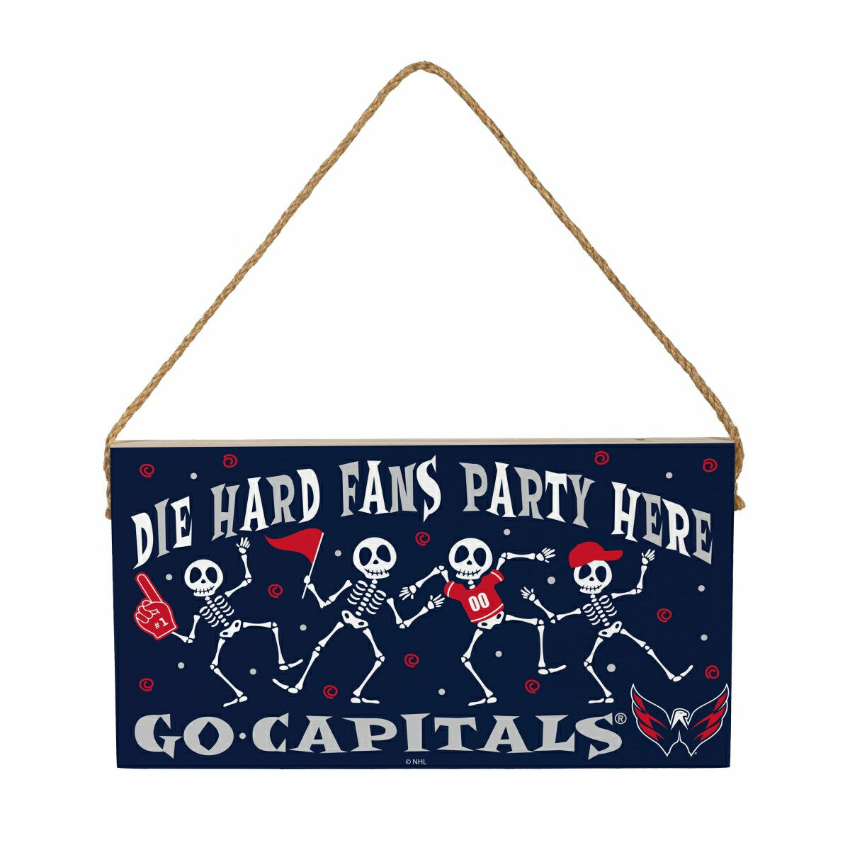Washington Capitals Halloween Wood Wall Sign, 6x11, NHL, Home