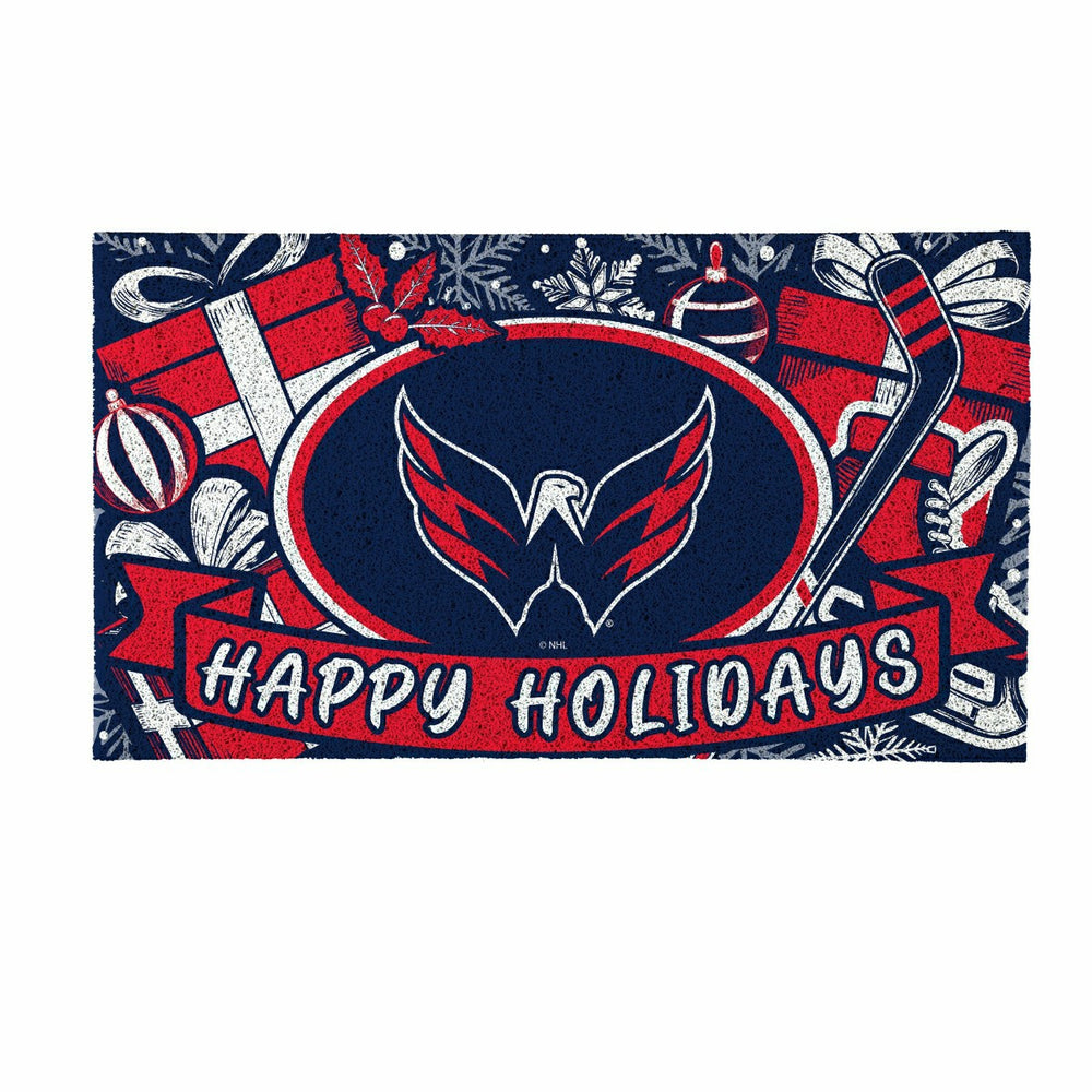 Washington Capitals Holiday PVC Mat, 28"x16", NHL