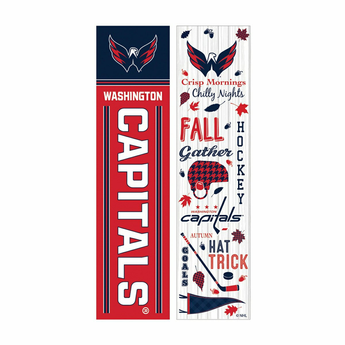 46" Double Sided Leaner, Washington Capitals, Fall Seasonal, NHL, Home