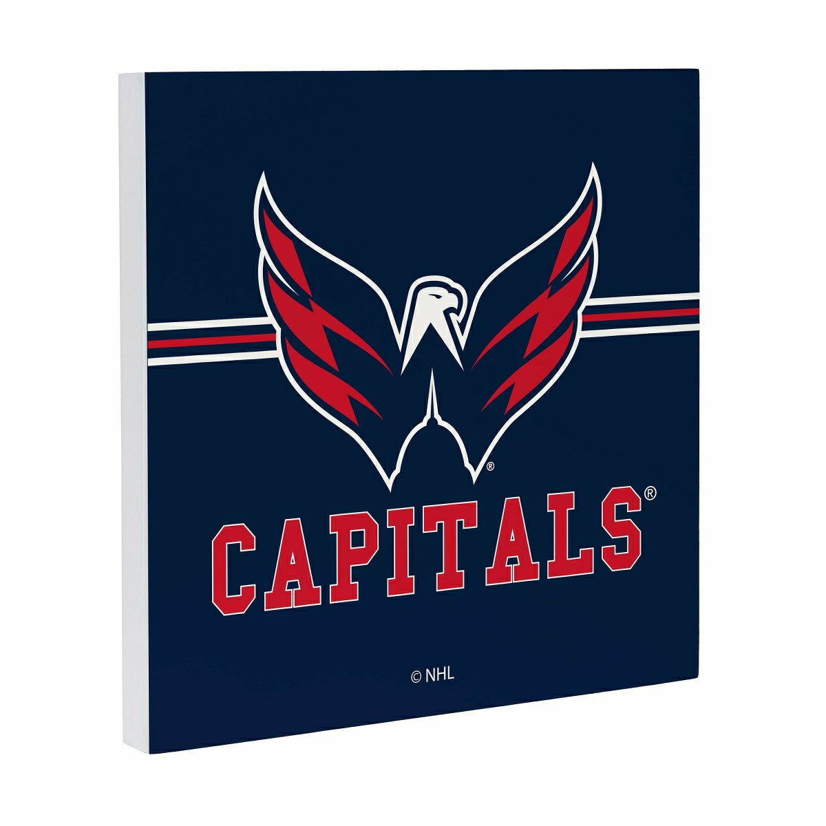 Washington Capitals Wood Wall Sign, 12x12, NHL, Home