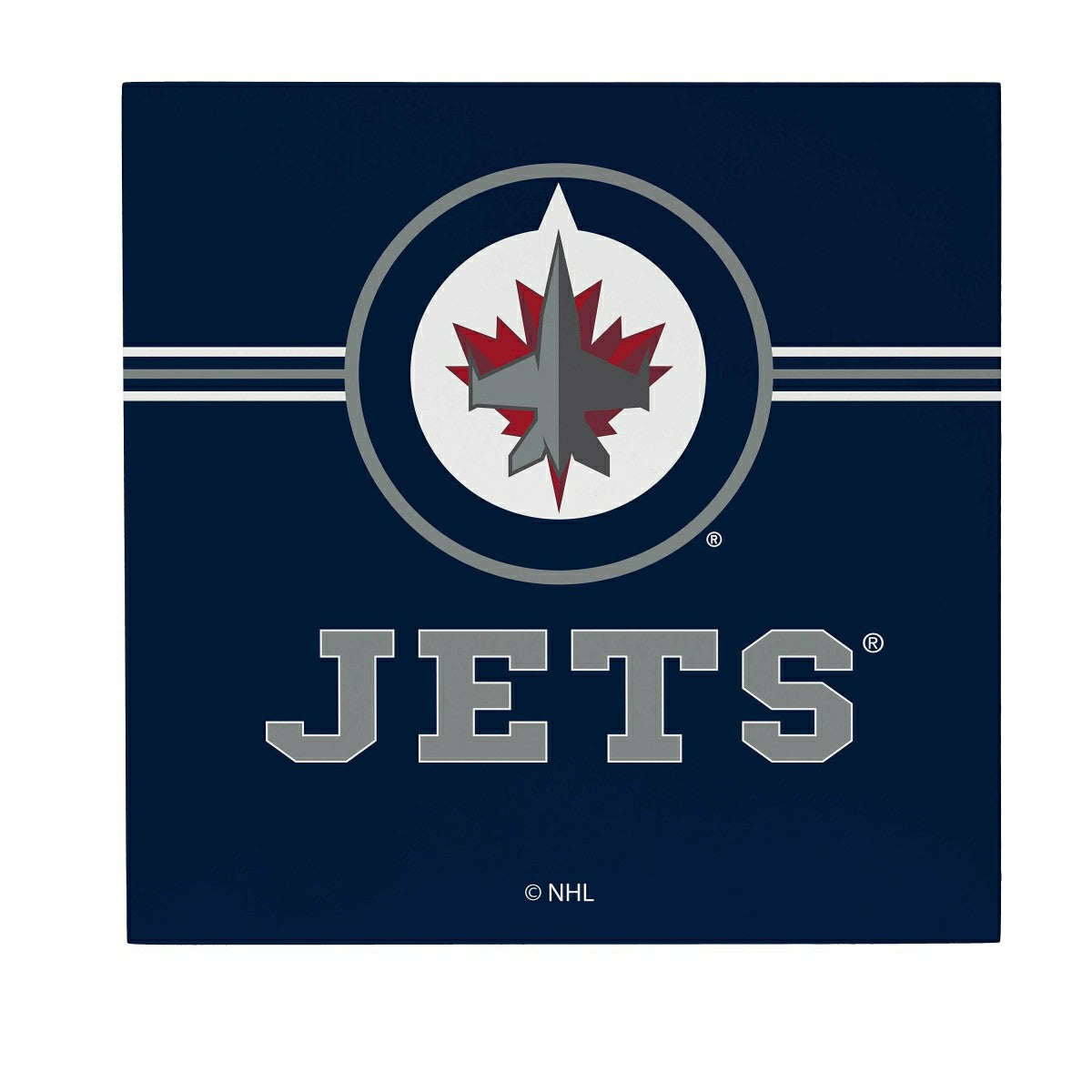 Winnipeg Jets Wood Wall Sign, 12x12, NHL, Home