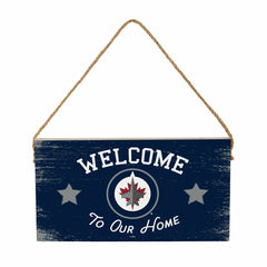 Winnipeg Jets Wood Wall Sign, 6x11, NHL, Home