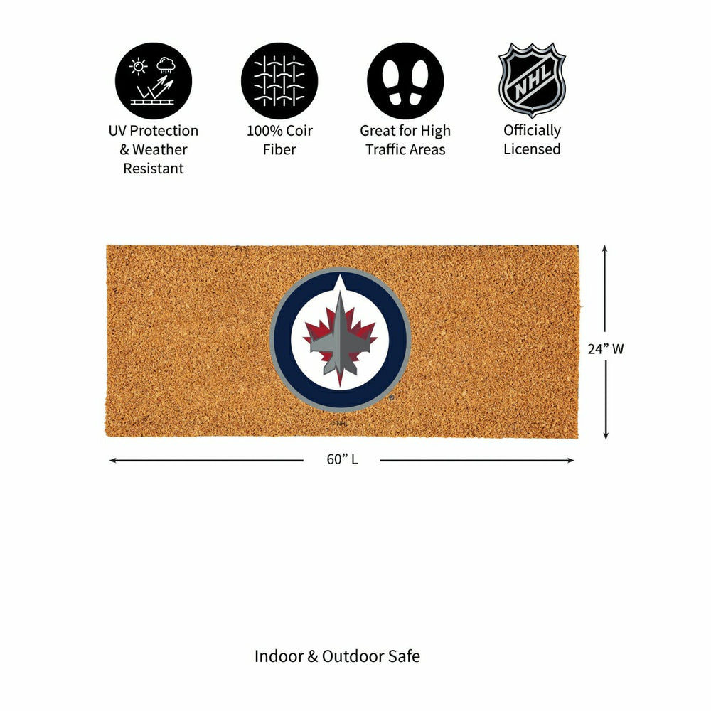 Winnipeg Jets Extra Large Full Color Coir Mat, 60"x24", NHL