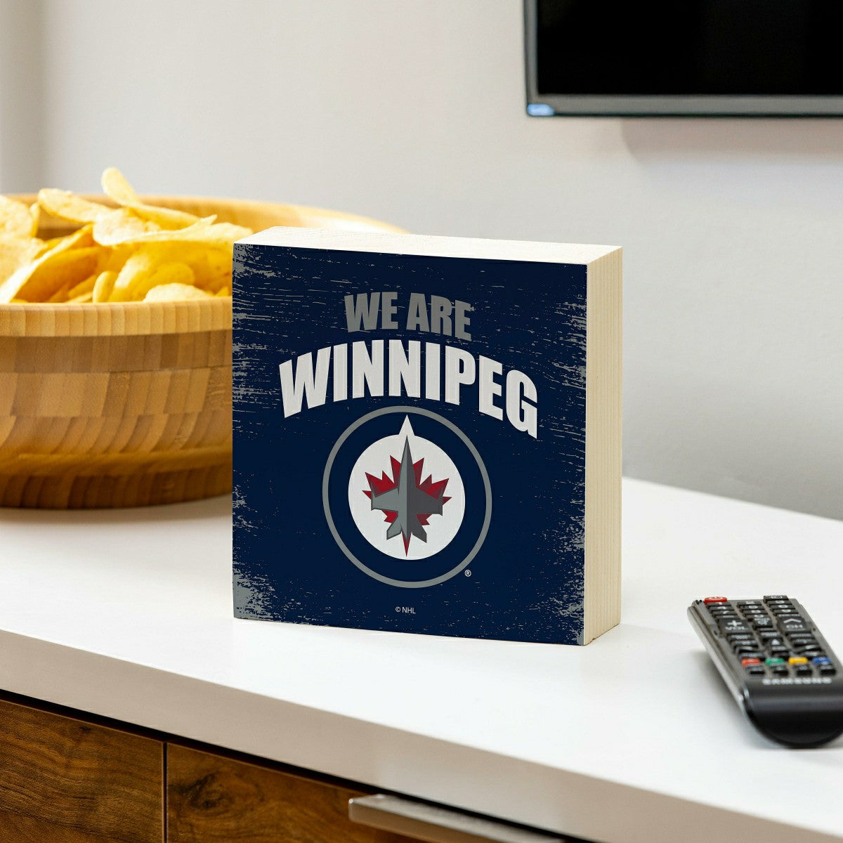 Winnipeg Jets Plock, Down Home Fans, 6x6, NHL, Home