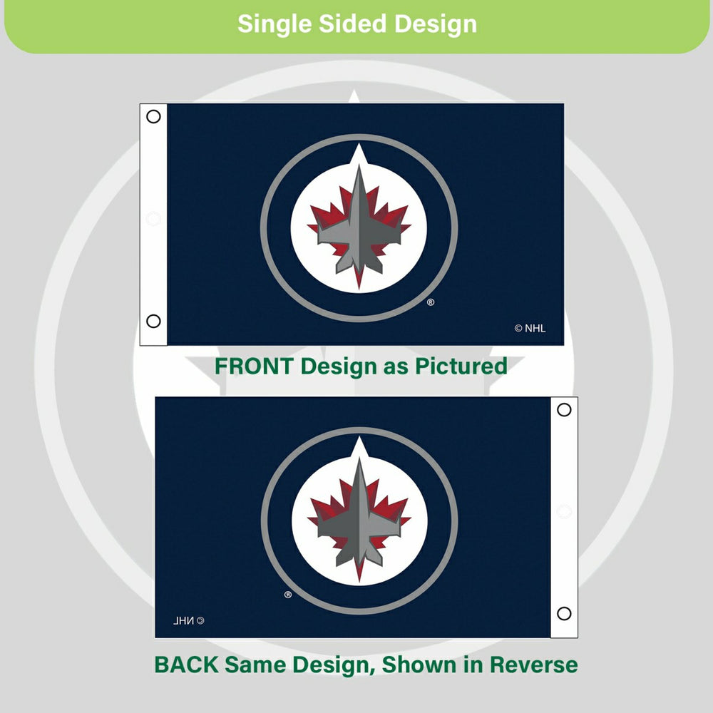 Winnipeg Jets Single Sided Flag w/ 2 Grommets, 3'x5', NHL, Home