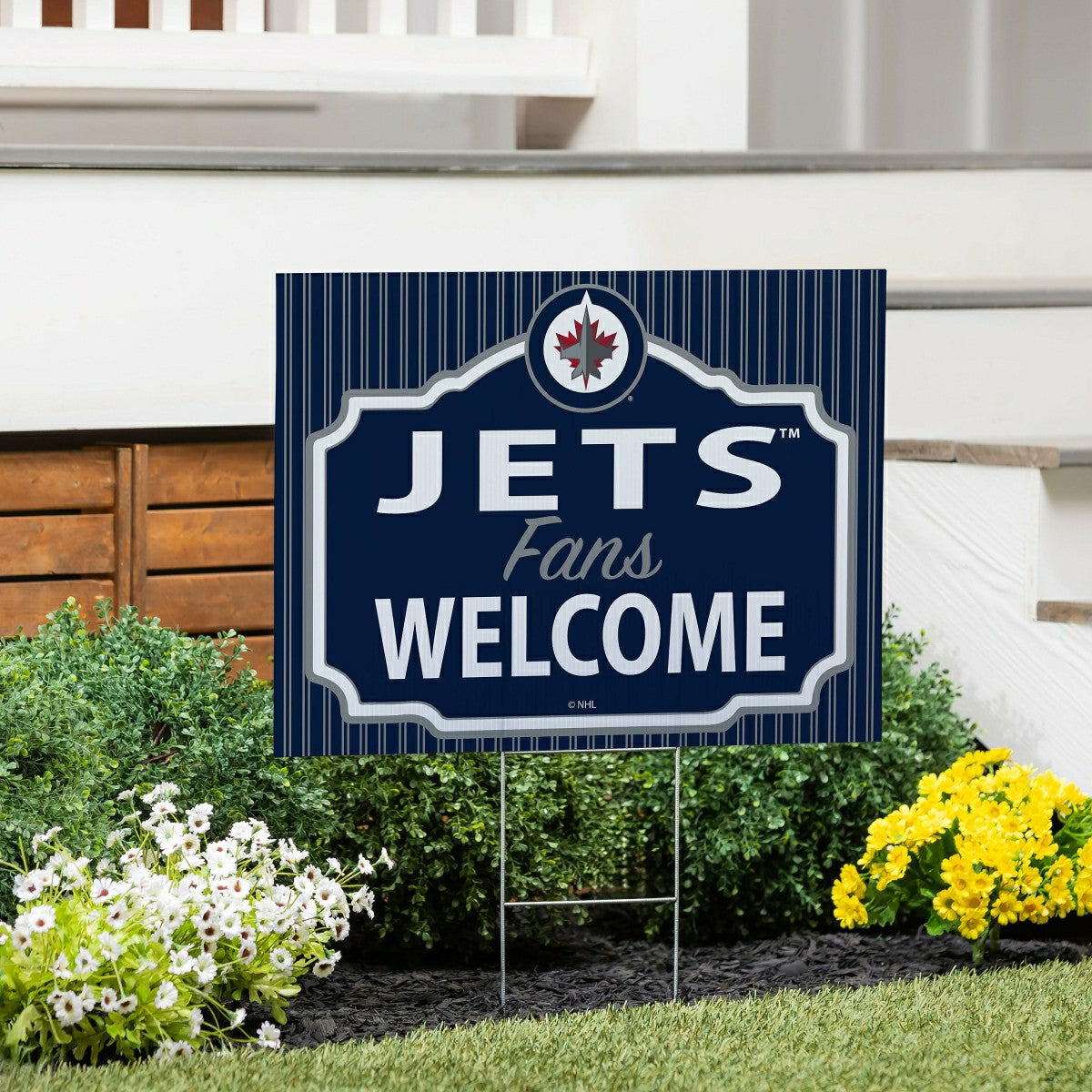 Winnipeg Jets Coroplast Yard Sign, "Fans Welcome", NHL, Home