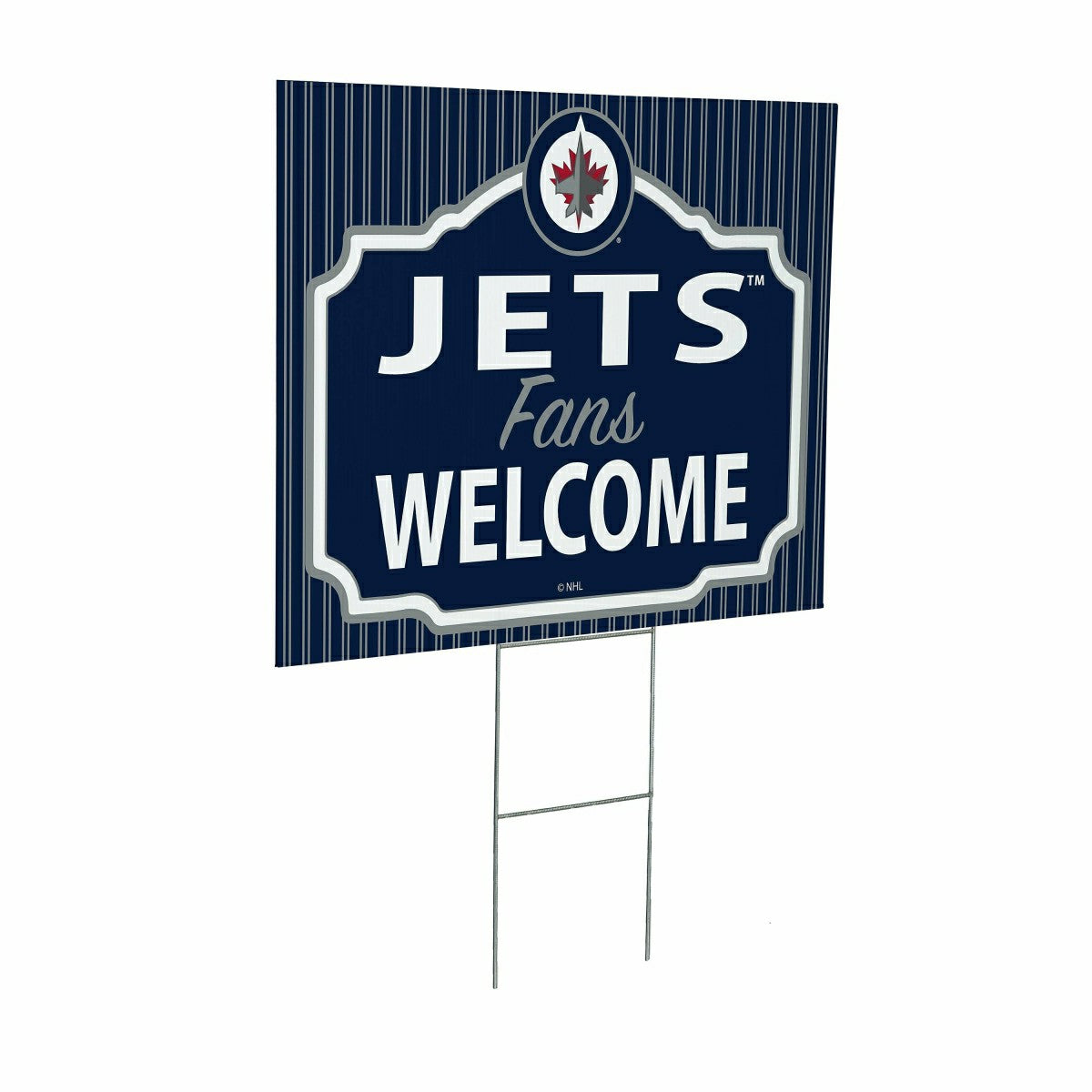 Winnipeg Jets Coroplast Yard Sign, "Fans Welcome", NHL, Home