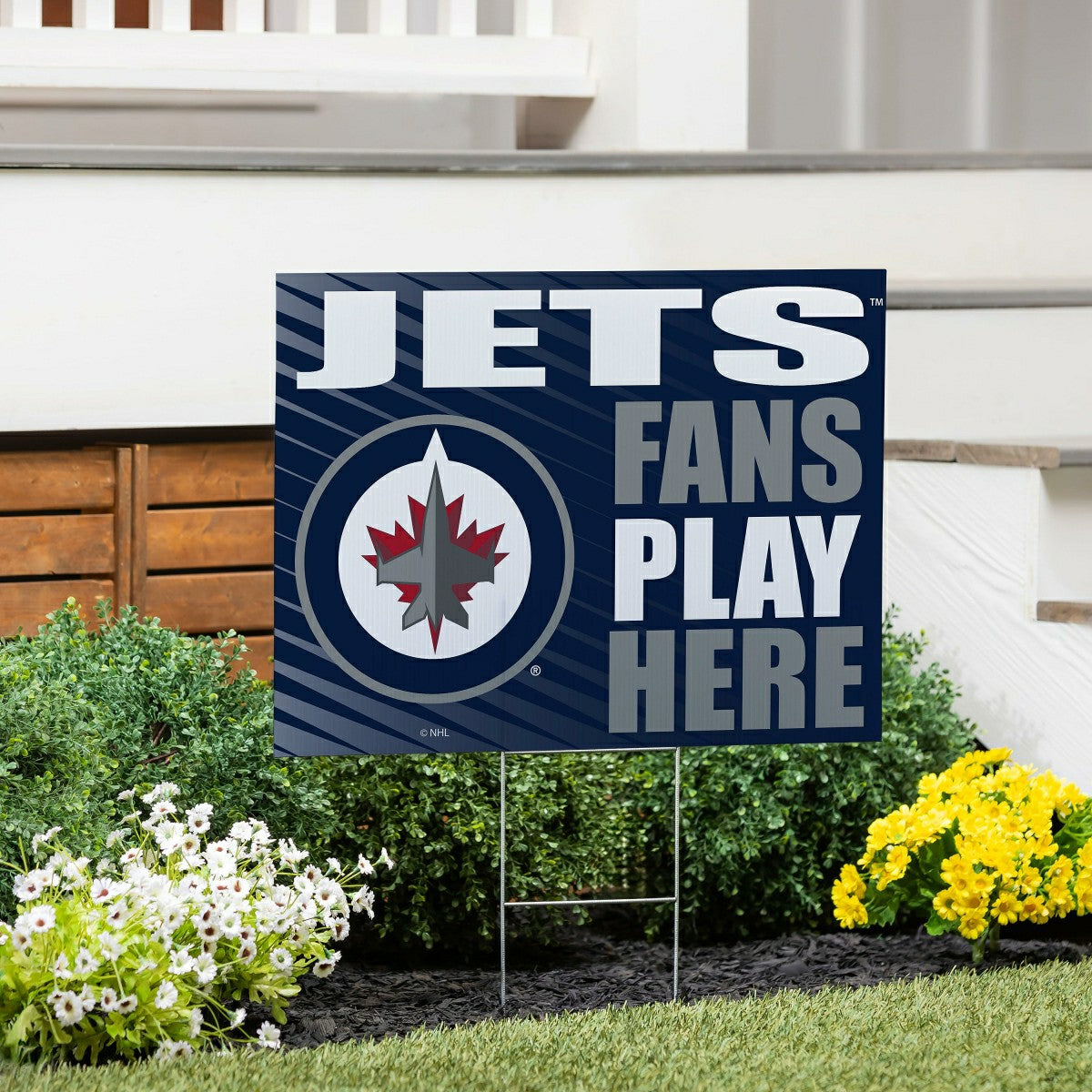 Winnipeg Jets Coroplast Yard Sign "Fans Play Here", NHL, Home