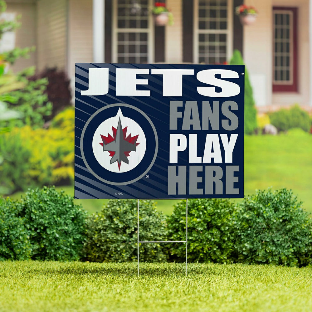 Winnipeg Jets Coroplast Yard Sign "Fans Play Here", NHL, Home