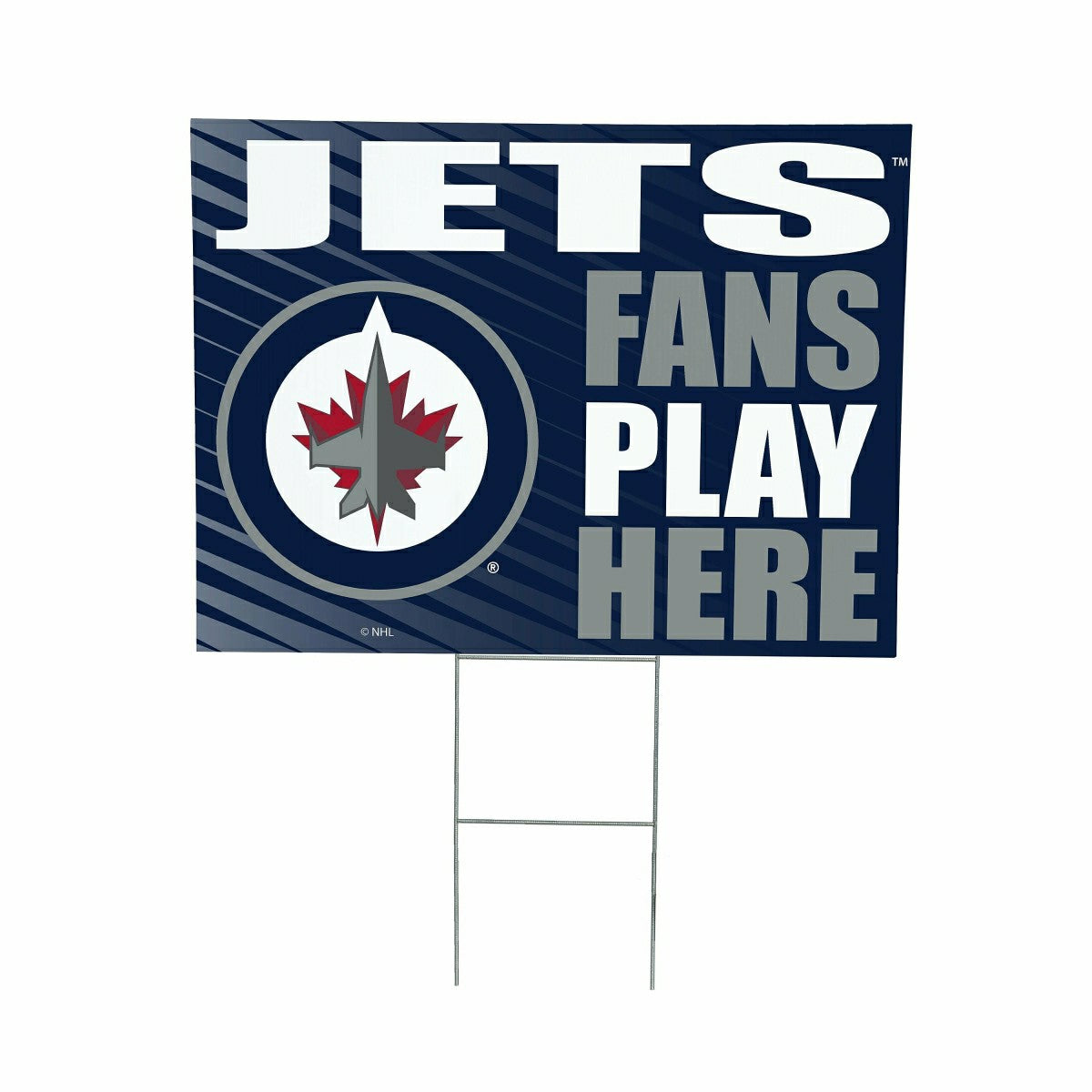 Winnipeg Jets Coroplast Yard Sign "Fans Play Here", NHL, Home