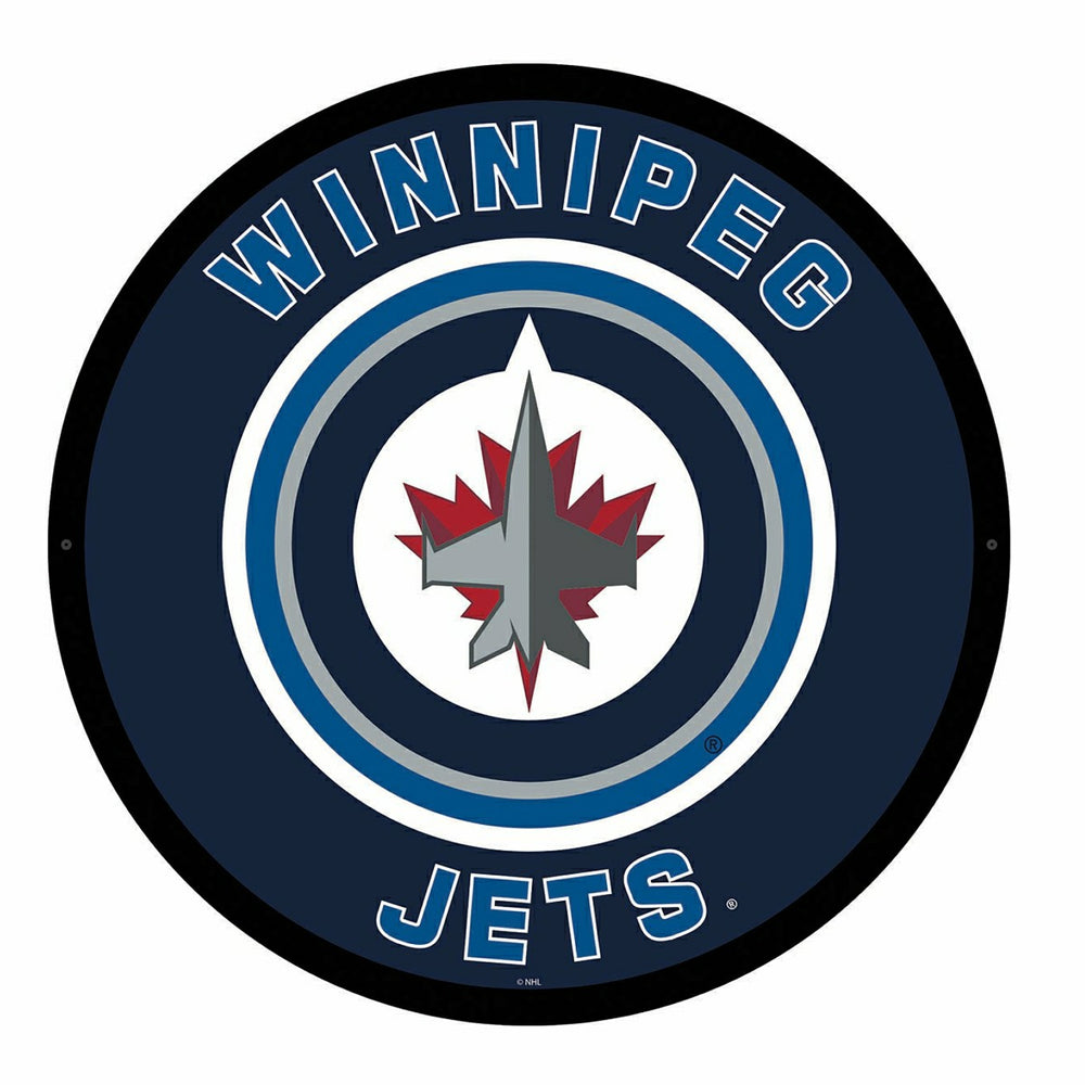 LED Wall Decor, Round, Winnipeg Jets, NHL, Home