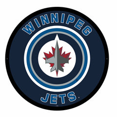 LED Wall Decor, Round, Winnipeg Jets, NHL, Home