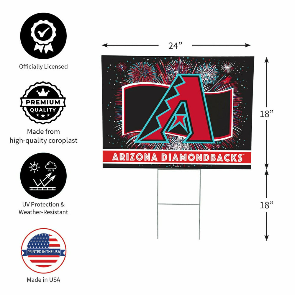 Arizona Diamondbacks Yard Sign, Patriotic, MLB, Home
