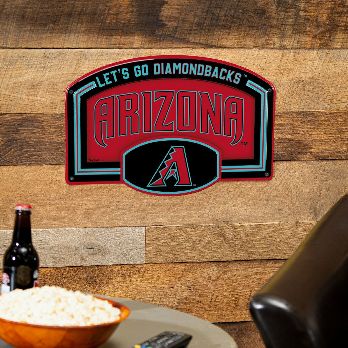 Arizona Diamondbacks USA Embossed Steel Wall Sign, 11" x 17", MLB, Home