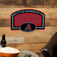 Arizona Diamondbacks USA Embossed Steel Wall Sign, 11" x 17", MLB, Home