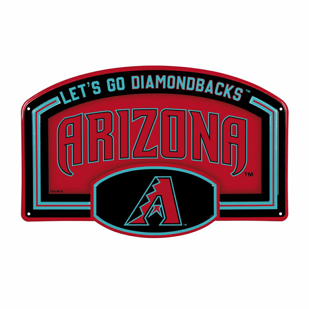 Arizona Diamondbacks USA Embossed Steel Wall Sign, 11" x 17", MLB, Home