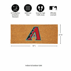 Arizona Diamondbacks Extra Large Full Color Coir Mat, 60"x24", MLB