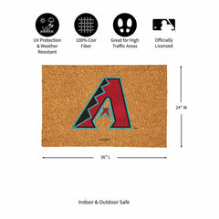 Arizona Diamondbacks Large Full Color Coir Mat, 36"x24", MLB
