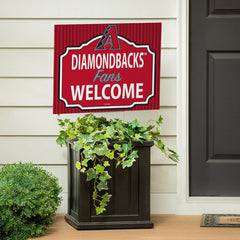 Arizona Diamondbacks Coroplast Yard Sign, "Fans Welcome", MLB, Home