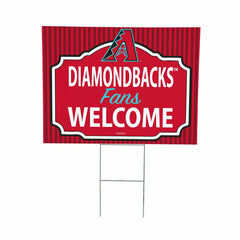 Arizona Diamondbacks Coroplast Yard Sign, "Fans Welcome", MLB, Home