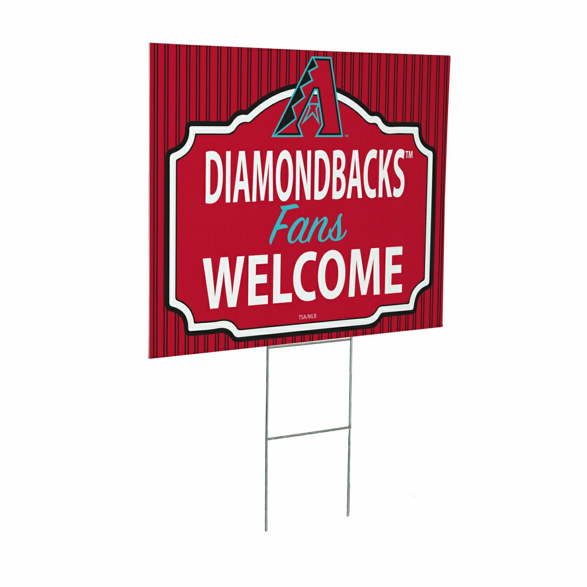 Arizona Diamondbacks Coroplast Yard Sign, "Fans Welcome", MLB, Home