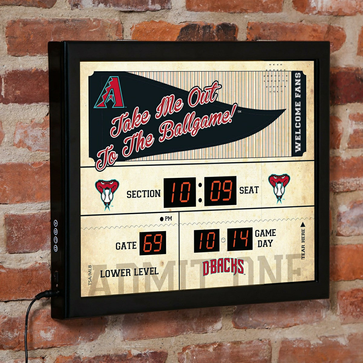 Scoreboard Wall Clock, Arizona Diamondbacks, MLB, Home