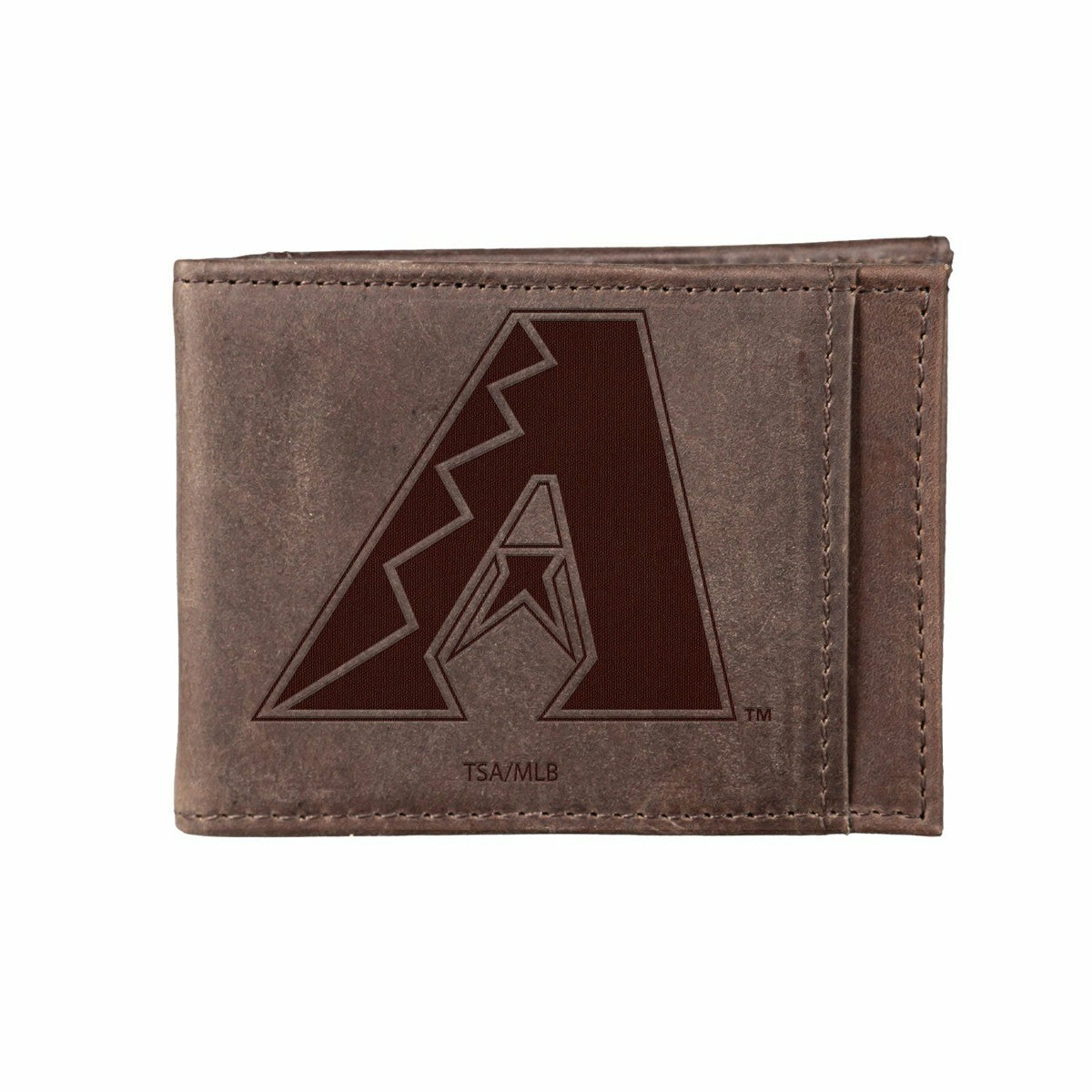 Arizona Diamondbacks Front Pocket Wallet w/ RFID Blocking Brown, MLB, Home