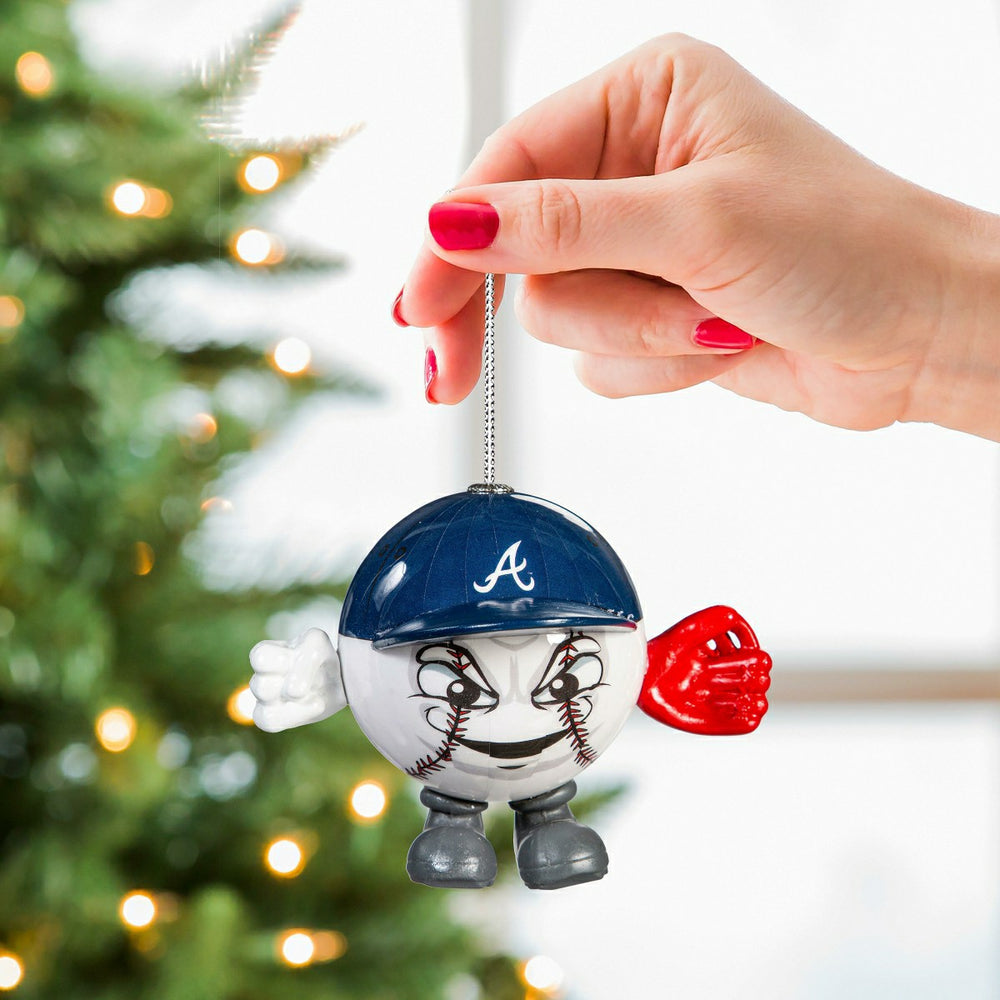 Atlanta Braves Ball Head Ornament, MLB, Home