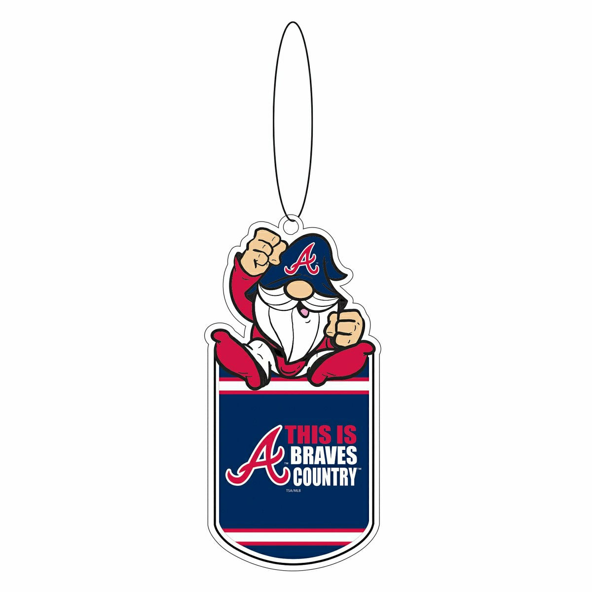 Atlanta Braves Gift Tag Ornament, Gnome Fan, MLB, Home