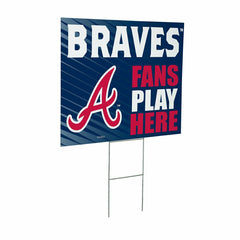 Atlanta Braves Coroplast Yard Sign "Fans Play Here", MLB, Home