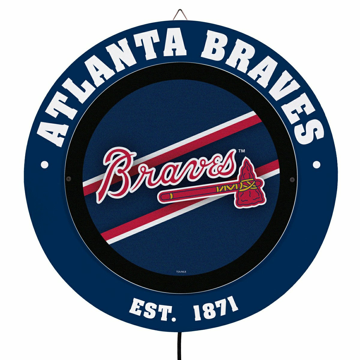 Atlanta Braves, Metal Lite, Round, MLB