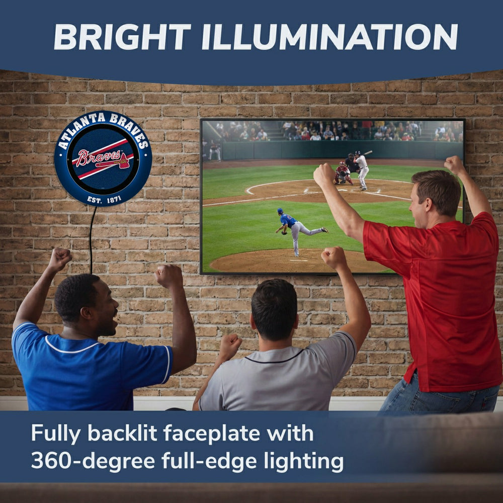 Atlanta Braves, Metal Lite, Round, MLB