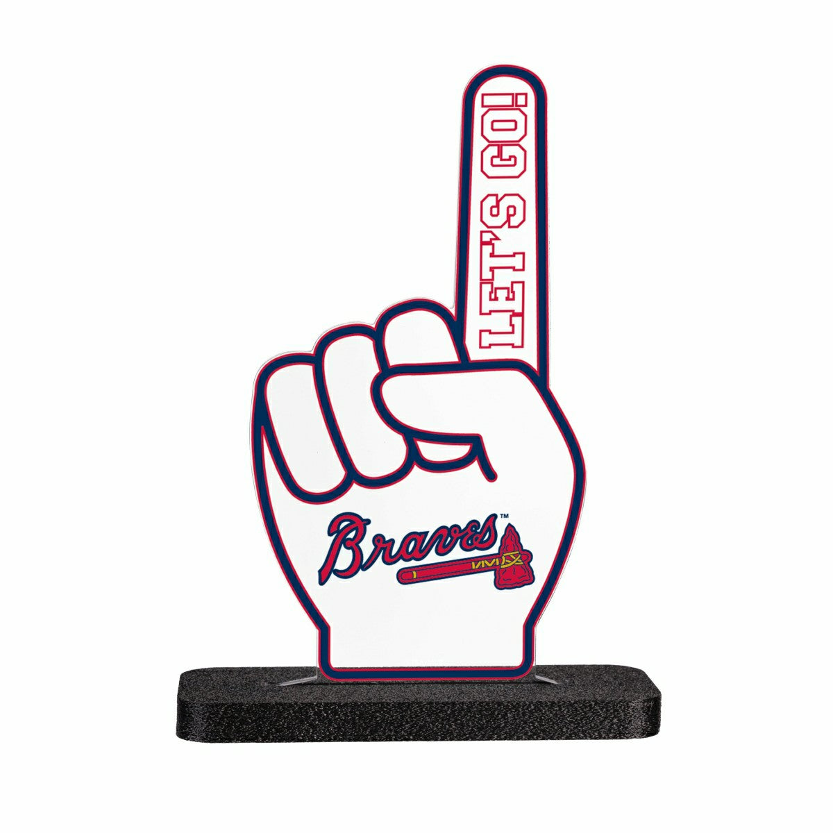 Atlanta Braves Baseball Foam Finger Desklite LED Decor, MLB, Home