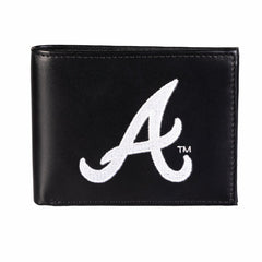 Atlanta Braves Black Bi-Fold Embroidered Wallet w/ RFID Blocking, MLB, Home