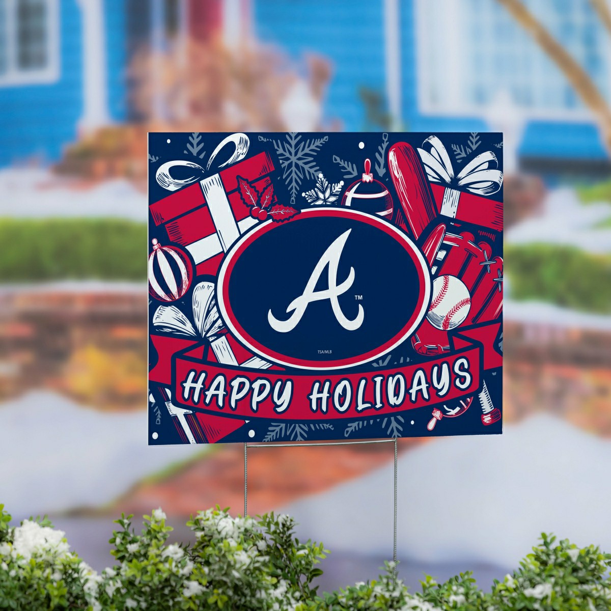 Atlanta Braves Yard Sign, Holiday, MLB, Home