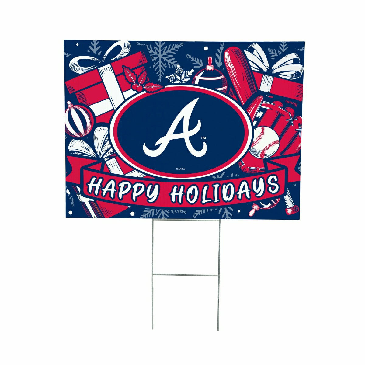 Atlanta Braves Yard Sign, Holiday, MLB, Home