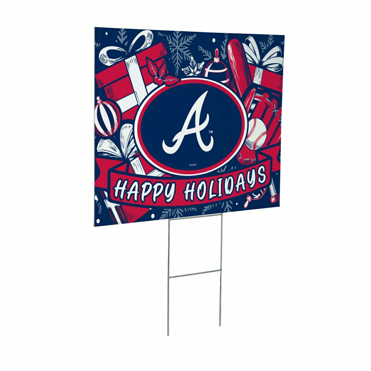 Atlanta Braves Yard Sign, Holiday, MLB, Home