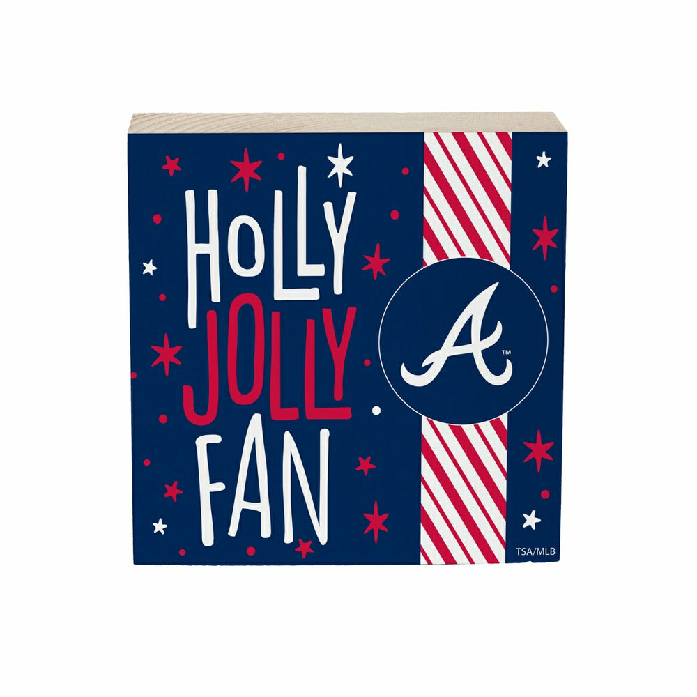 Atlanta Braves Block, Holiday, 6x6, MLB, Home