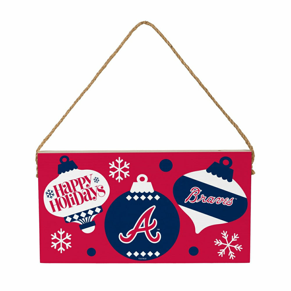 Atlanta Braves Holiday Wood Wall Sign, 6x11, MLB, Home
