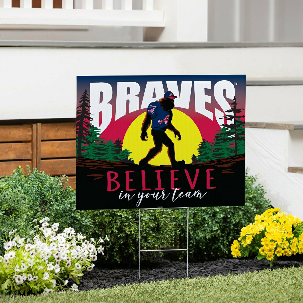 Atlanta Braves Yard Sign, Bigfoot, MLB, Home