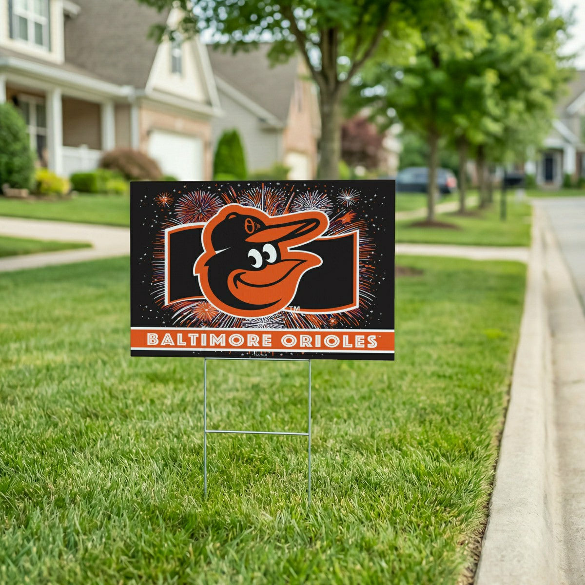 Baltimore Orioles Yard Sign, Patriotic, MLB, Home