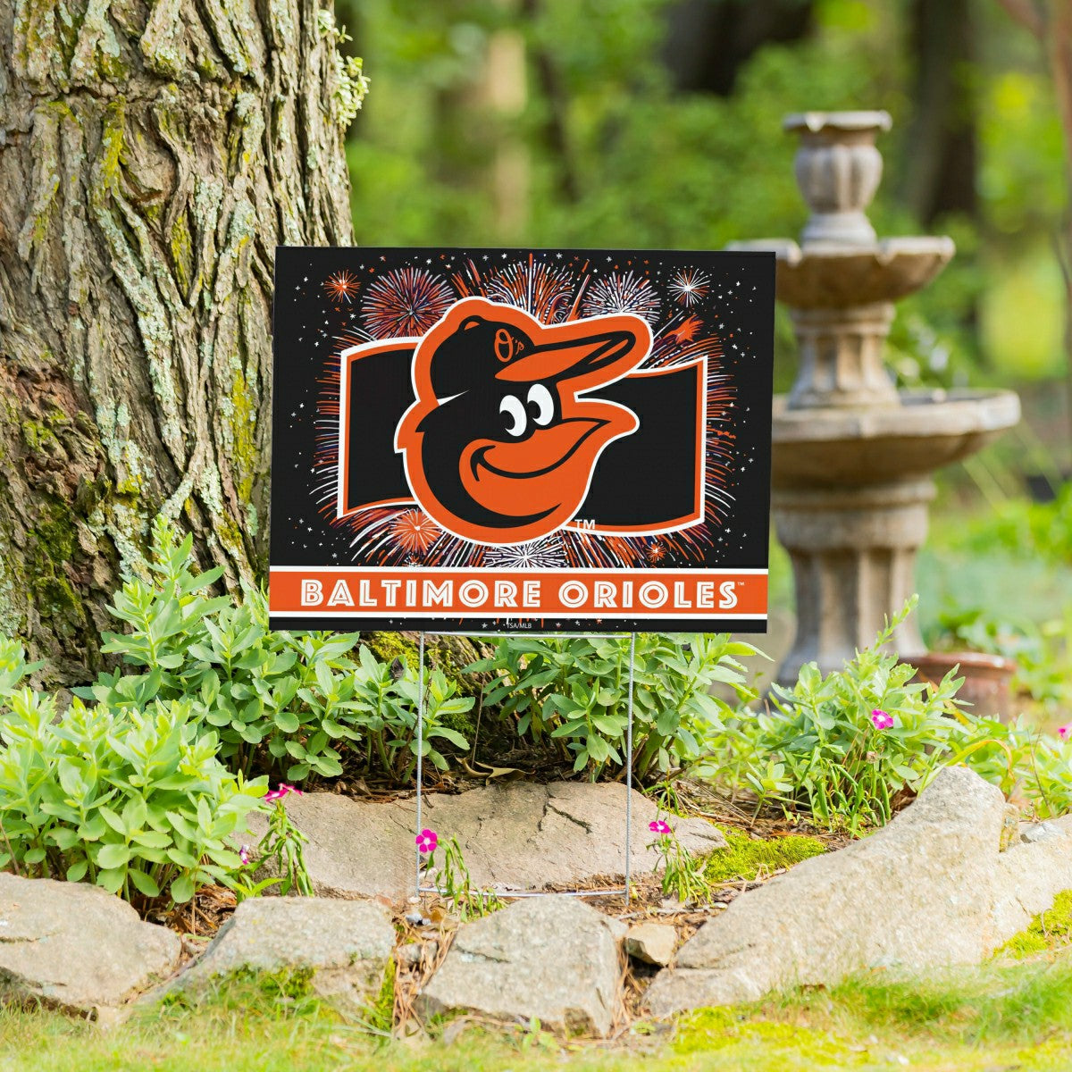 Baltimore Orioles Yard Sign, Patriotic, MLB, Home