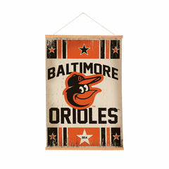 Baltimore Orioles, Canvas Wall Tapestry, Medium, 36x24, MLB, Home