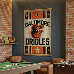 Baltimore Orioles, Canvas Wall Tapestry, Large, 54x36, MLB, Home