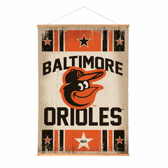 Baltimore Orioles, Canvas Wall Tapestry, Large, 54x36, MLB, Home