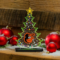 Baltimore Orioles Baseball Holiday Tree Desklite LED Decor, MLB, Home