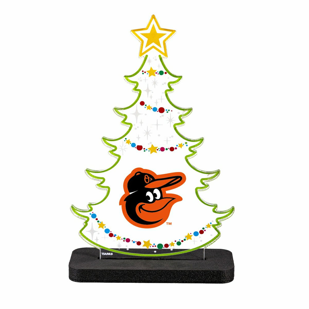 Baltimore Orioles Baseball Holiday Tree Desklite LED Decor, MLB, Home
