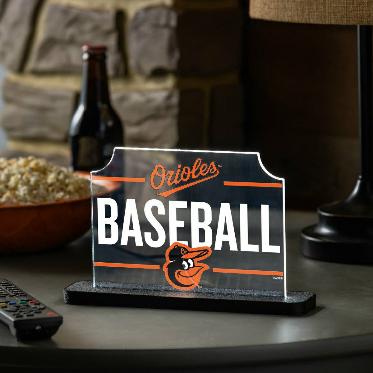 Baltimore Orioles Baseball Rectangle Desklite LED Decor, MLB, Home