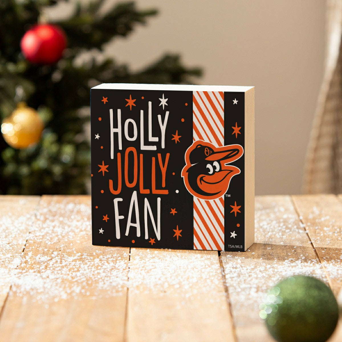 Baltimore Orioles Block, Holiday, 6x6, MLB, Home