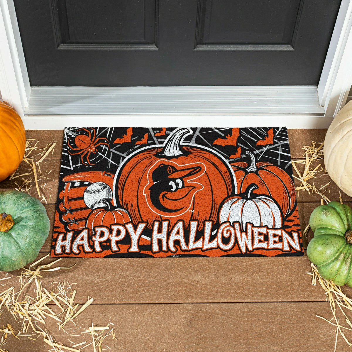 Baltimore Orioles Halloween PVC Mat, 28"x16", MLB